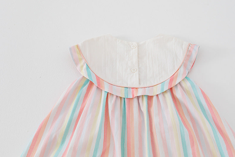 Girl's Yacht Embroidered Dress