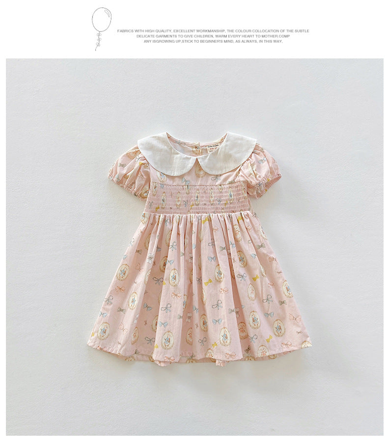 Pink Rabbit Print Dress