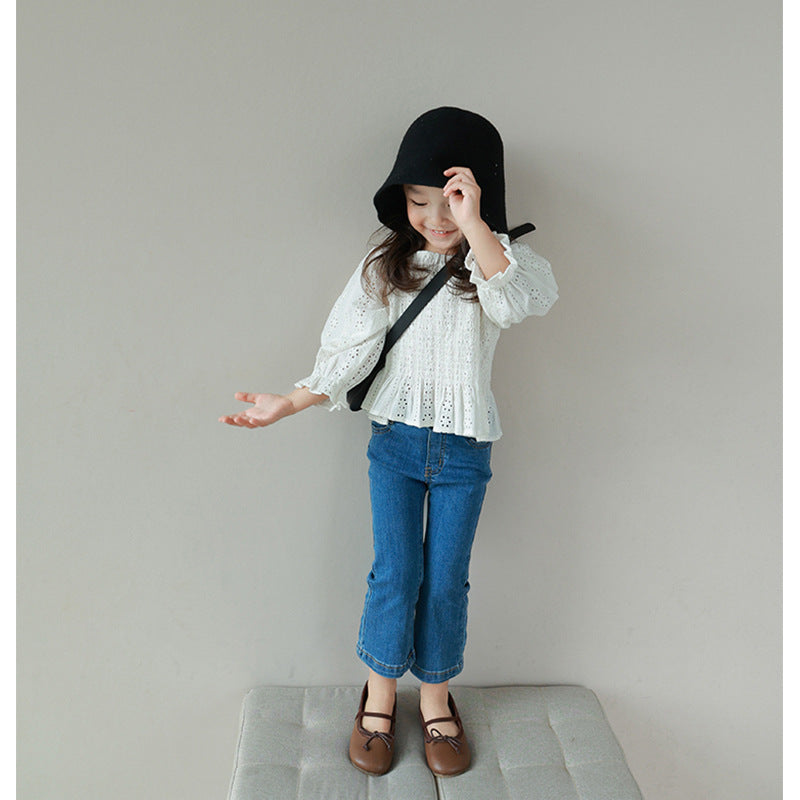Girls Crop Boots cut jeans 2024