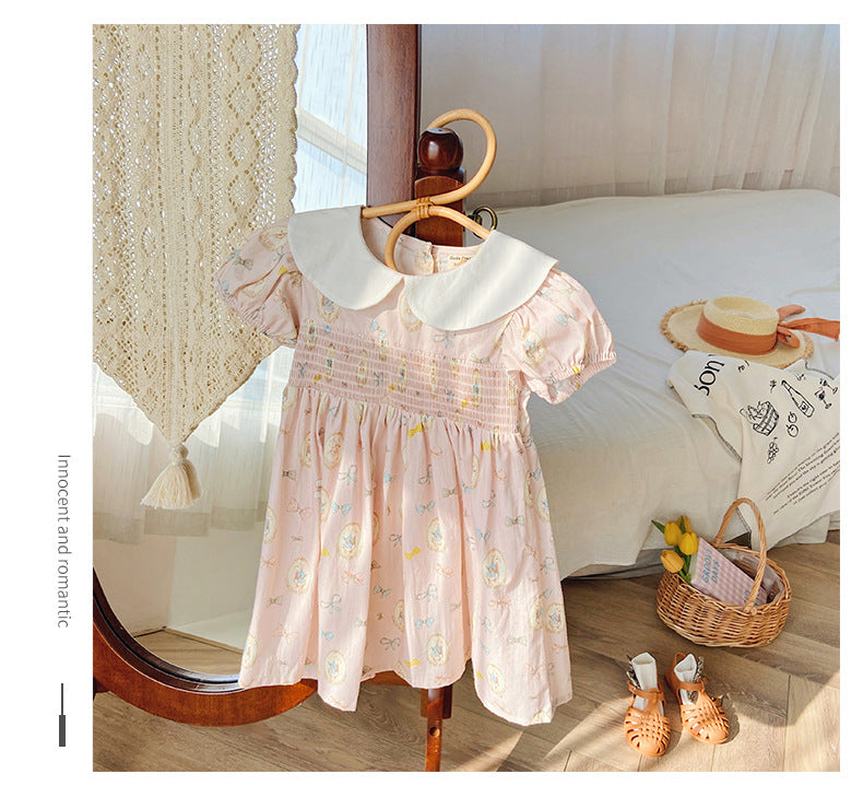 Pink Rabbit Print Dress