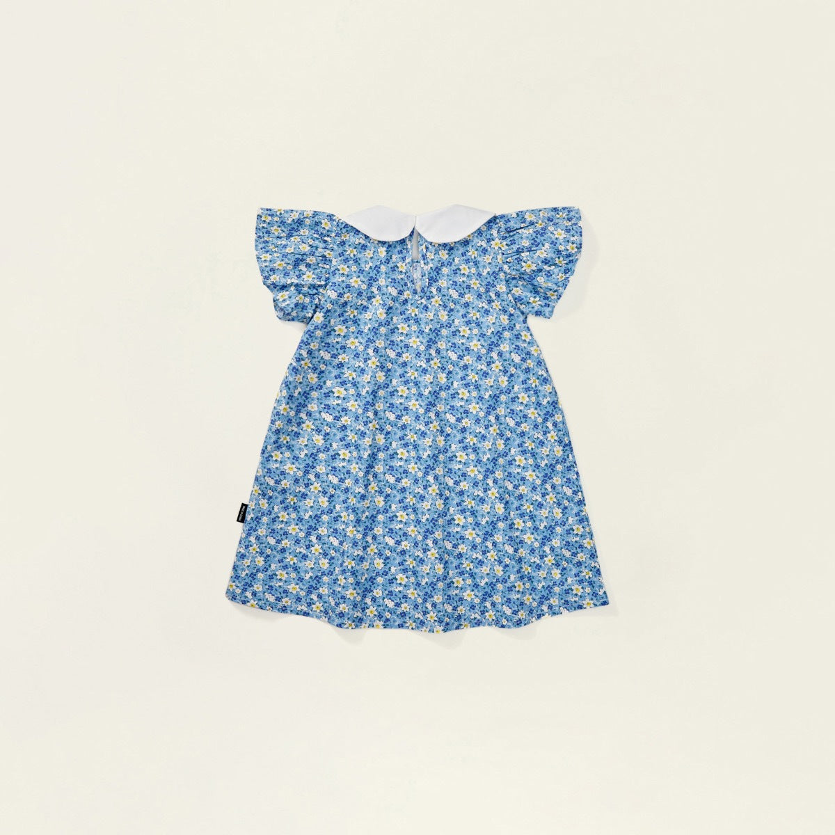 Cosmos print Girls Dress - Blue