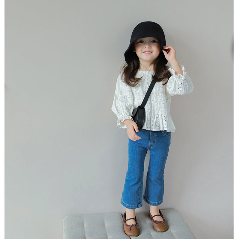 Girls Crop Boots cut jeans 2024