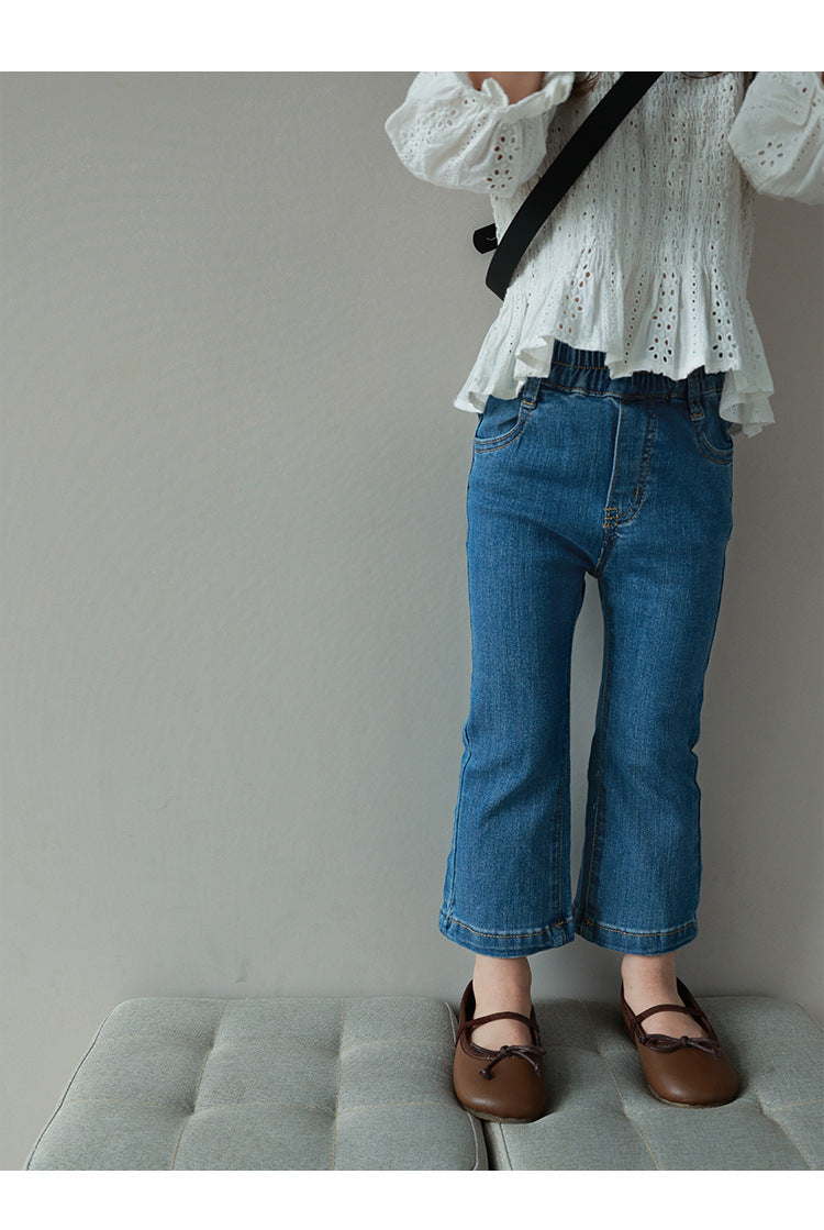 Girls Crop Boots cut jeans 2024