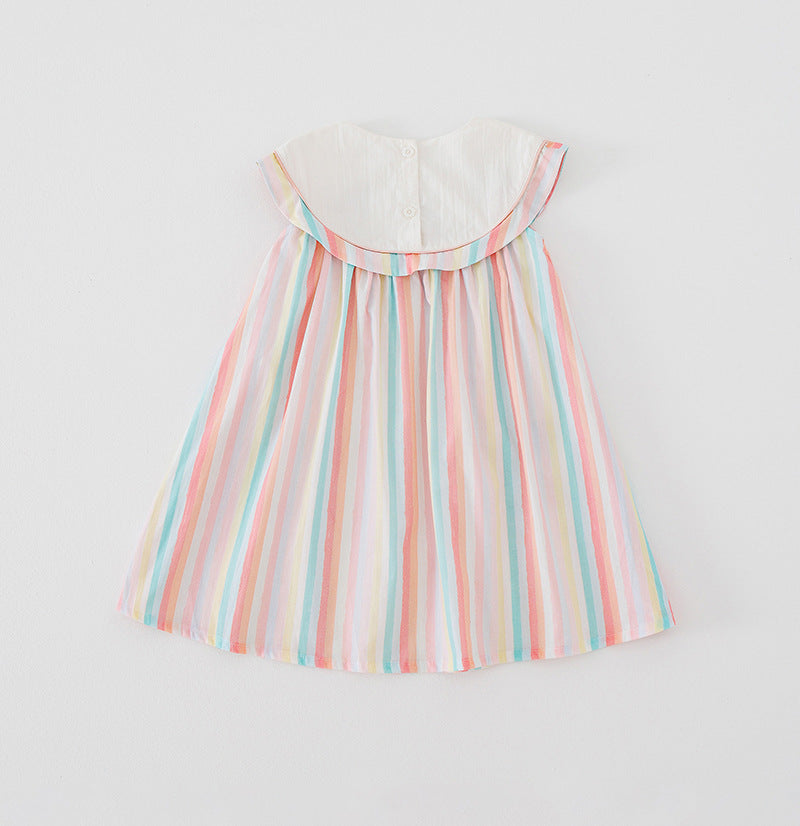 Girl's Yacht Embroidered Dress